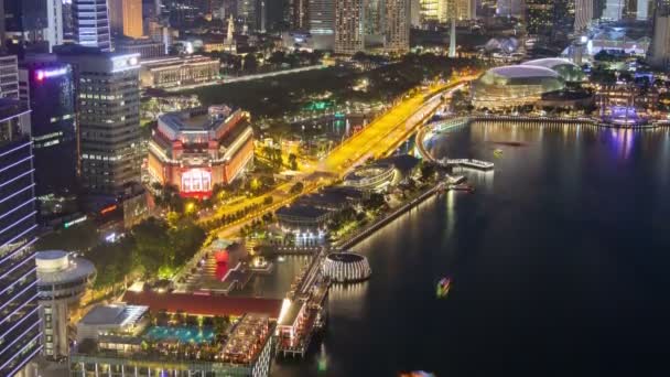 Singapore Stad Centrum Stadsgezicht — Stockvideo
