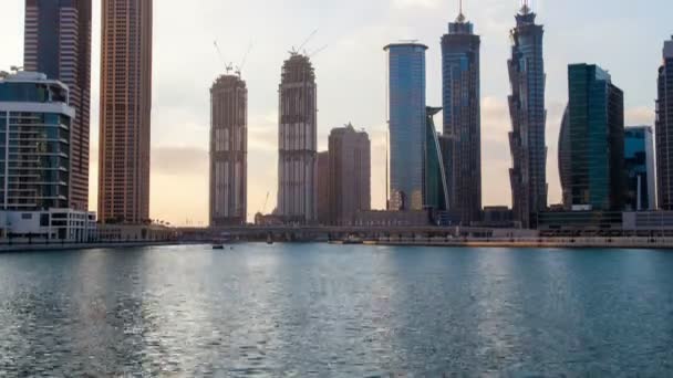 Video of skyscrapers dubai sunset