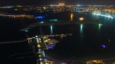 Dubai Palm Adası gece aydınlatması