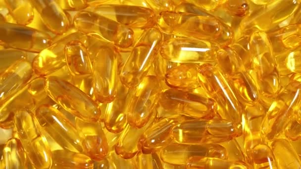 Cod Liver Oil Capsules — Stock Video