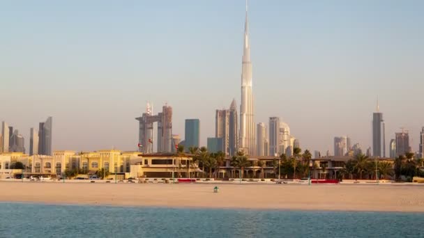 Dag Strand Dubai Pan — Stockvideo