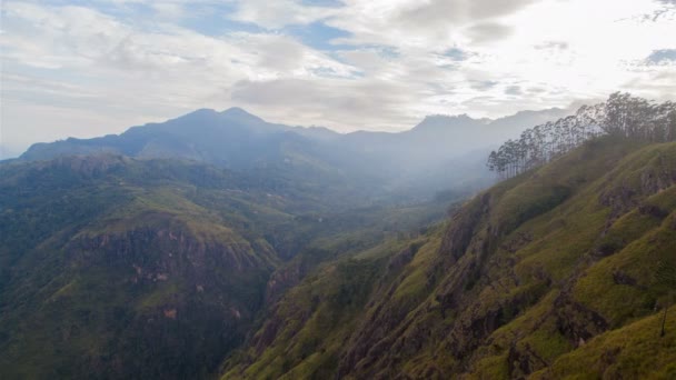 Ella Naturliga Landskap Bergen Sri Lanka — Stockvideo