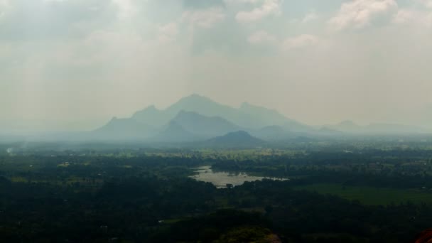 Природный Ландшафт Вершины Sigiriya Sri Lanka — стоковое видео