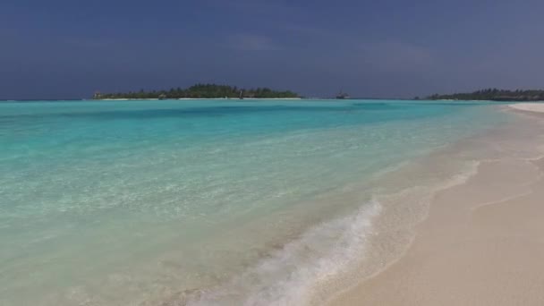 Mar Céu Praia Das Maldivas — Vídeo de Stock