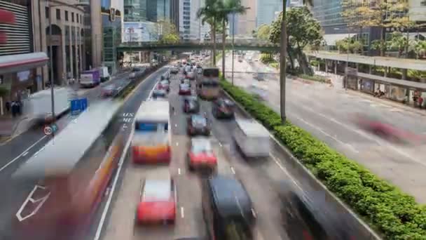 香港繁忙的交通城市时滞中国 — 图库视频影像