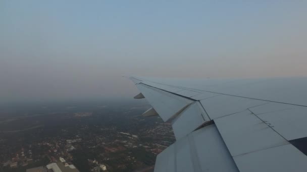 Ala Del Avión Volando Por Encima Sri Lanka — Vídeos de Stock