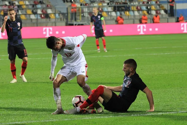 RIJEKA, CROATIA - 15 Ekim: Hırvatistan ve Ürdün milli takımları arasında futbol maçı, Hırvatistan 'ın Rijeka kentinde 2018 dostluk maçı 