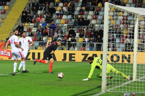 RIJEKA, CROATIA - 15 Ekim: Hırvatistan ve Ürdün milli takımları arasında futbol maçı, Hırvatistan 'ın Rijeka kentinde 2018 dostluk maçı 