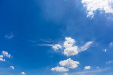 Mavi gökyüzü ve bulutlar tasarım duvar kağıdı veya arkaplan olmak üzere gün içinde