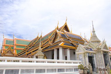 The Royal Grand Palace and Temple of the Emerald Buddha Bangkok, Tayland - 18 Haziran 2020: The Phra Maha Montien Group of Building