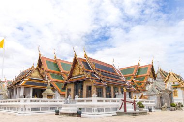 The Royal Grand Palace and Temple of the Emerald Buddha Bangkok, Tayland - 18 Haziran 2020: The Phra Maha Montien Group of Building