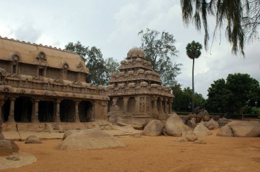 Hindu tapınağı, Mahabalipuram, Tamil Nadu, Hindistan