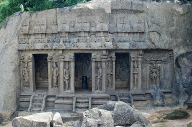 Mahabalipuram 'daki Hindu tapınağı, Tamil Nadu, Hindistan