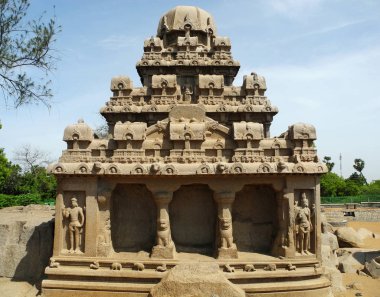 Antik Hint tapınağı, Mahabalipuram, Tamil nadu