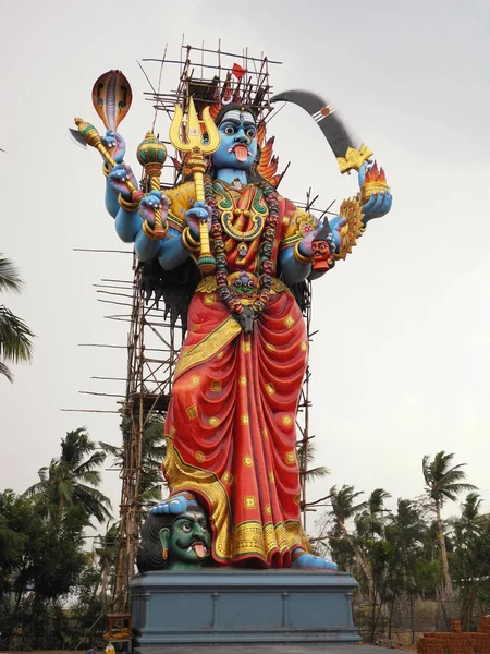 Estatua de la diosa hindú Kali, India, Tamil Nadu — Foto de Stock