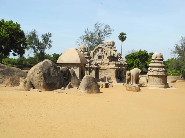 Alter hinduistischer Tempel, Indien, Tamil nadu, Mahabalipuram — Stockfoto