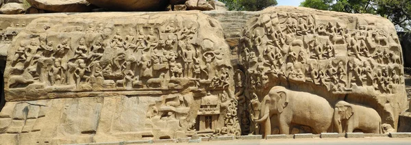 Monumento antigo Descida do Ganges, Mahabalipuram, Tamil Nad — Fotografia de Stock