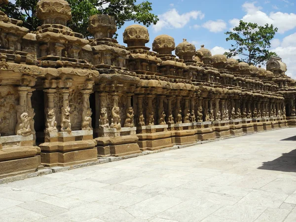 Templo antigo Kailasanath, Índia, Tamil Nadu, cidade de Kanchipuram — Fotografia de Stock