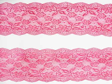 Bej arkaplanda kırmızı dantel