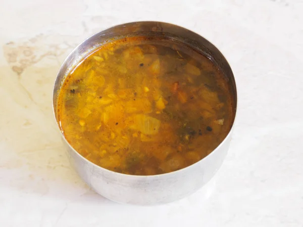 Ινδικό πιάτο λαχανικά σε ένα μπολ στο Κότσι, Κεράλα — Φωτογραφία Αρχείου