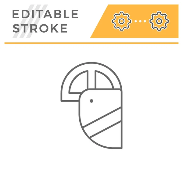 Face shield line icon — Stock Vector