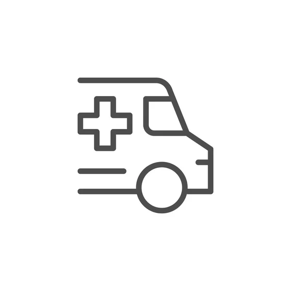 Ambulance line icon — Stock Vector