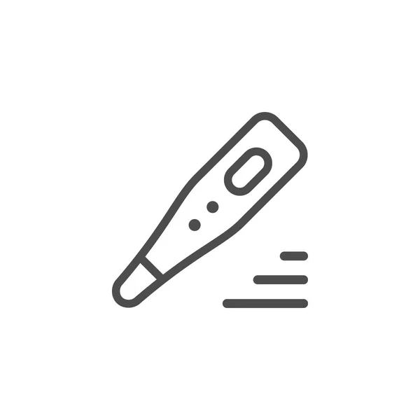 Medische thermometer lijn pictogram — Stockvector