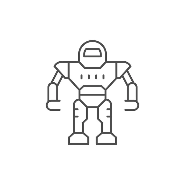 Εικονίδιο γραμμής ρομπότ — Διανυσματικό Αρχείο