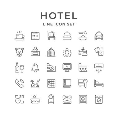 Hotel set satırında simgeleri