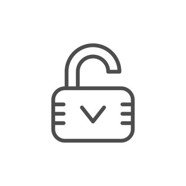 Açık kilit satırı simgesi