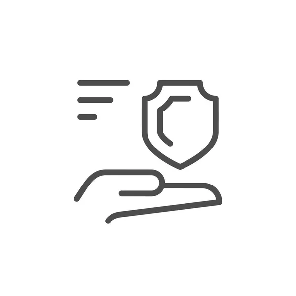 Ligne de sécurité icône — Image vectorielle