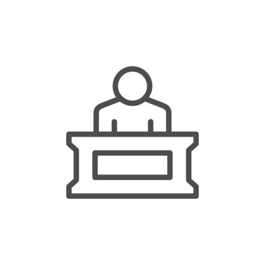 Bizzat mahkeme satırı simgesi