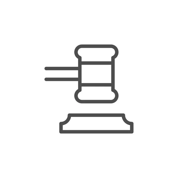 Icône de ligne de jugement — Image vectorielle
