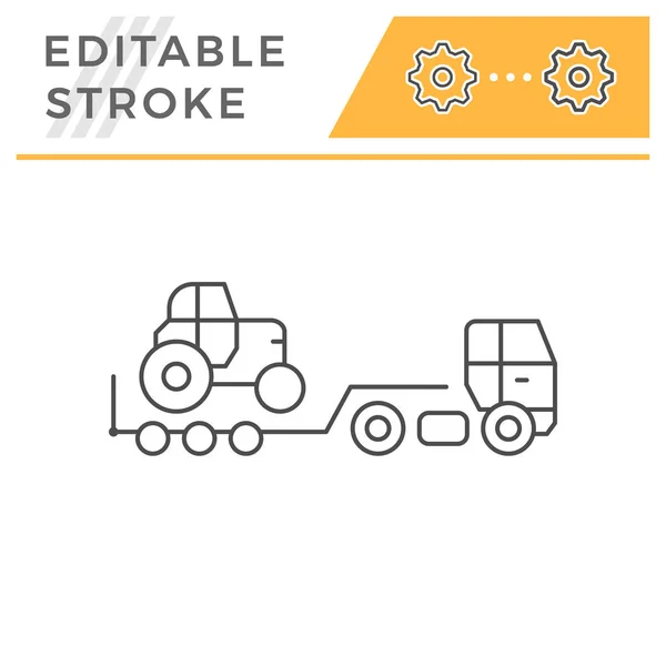 Truck trailer line icon — Stock Vector