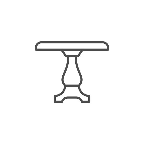 Icono de línea de mesa pedestal — Vector de stock