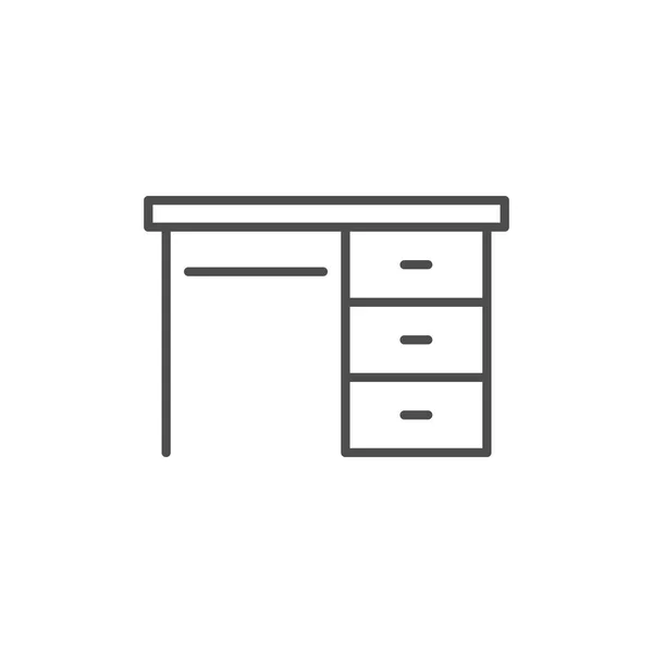 Icona della linea di scrivania — Vettoriale Stock