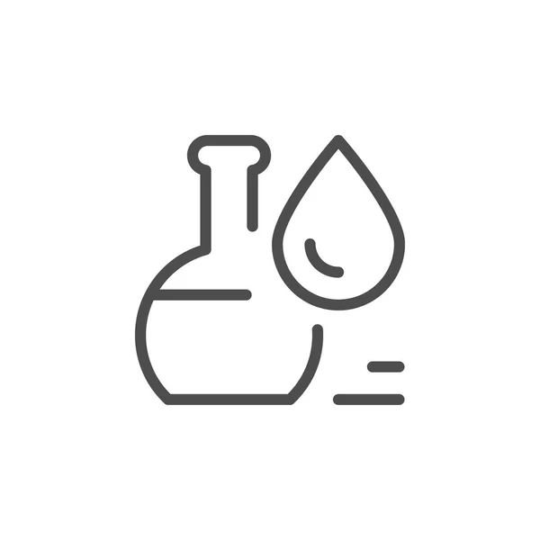 Flacon avec icône de ligne liquide — Image vectorielle
