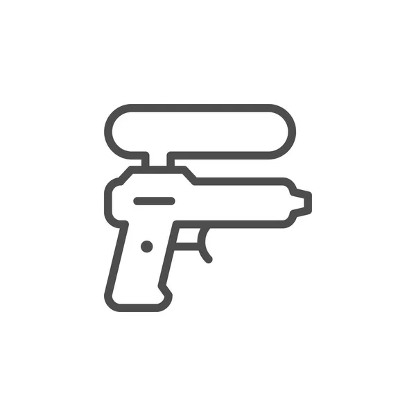 Water gun line icon — Stock Vector