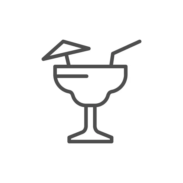 Icône de ligne de cocktail — Image vectorielle