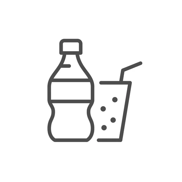 Icono de línea de soda — Vector de stock