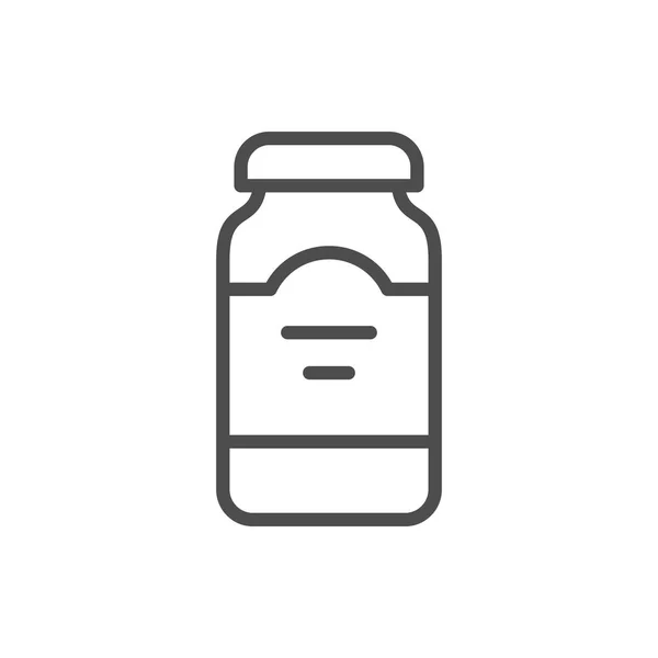 Beber ícone de linha jar — Vetor de Stock