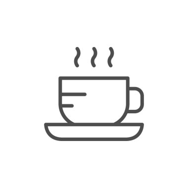 Sıcak bir içecek satırı simgesi