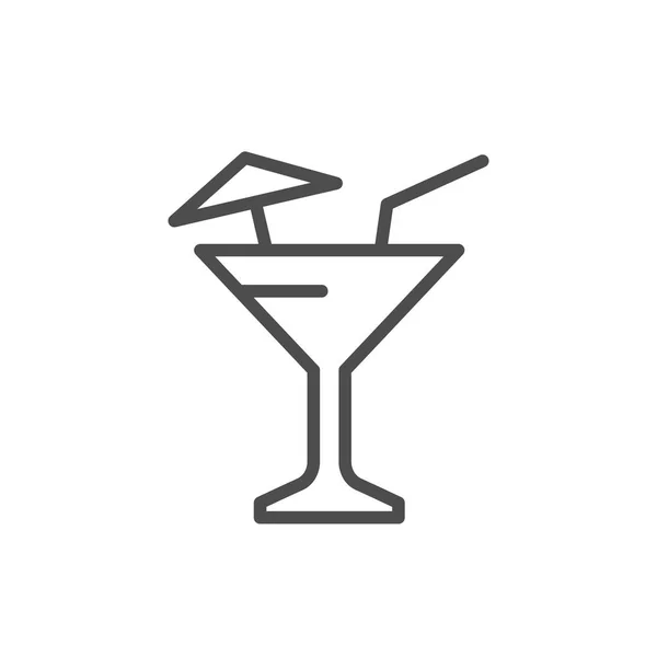 Icône de ligne de cocktail — Image vectorielle