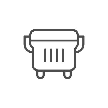 Açık çöp kovası satırı simgesi