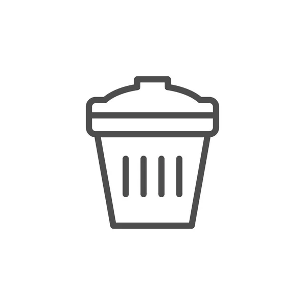 垃圾箱线图标 — 图库矢量图片