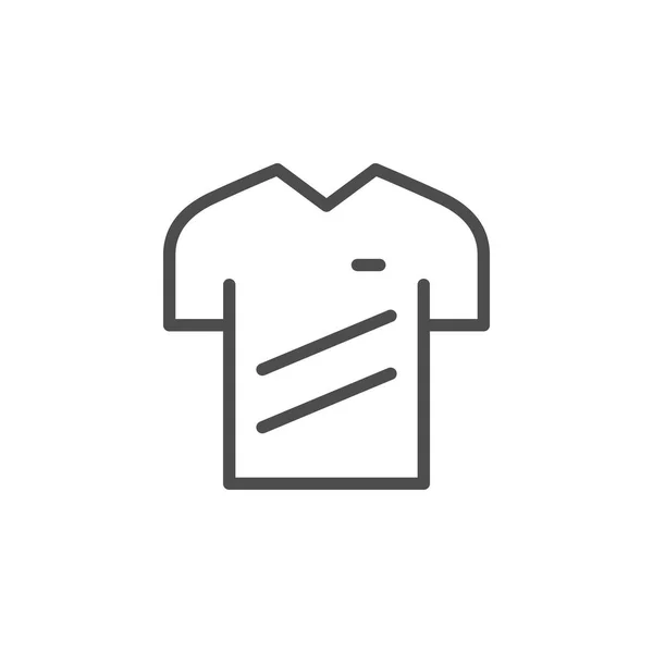 Sport t-shirt icona della linea — Vettoriale Stock