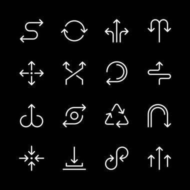 Küme satır simgeler ok