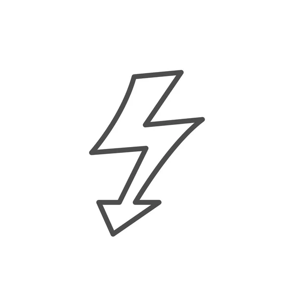 Lightning line icon — Stock Vector