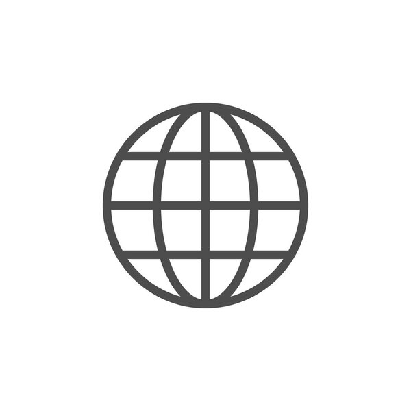 Значок линии глобуса
