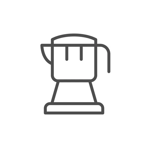Icona linea bollitore caffè — Vettoriale Stock